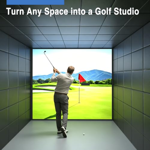 12 Pack Golf Wall Padding, 20" x 20" x 1.2", Indoor Golf Simulator Padding Panels, High Density Foam and PU Surface, for Impact Protection, Noise Reduction, Ideal for Gym, Garage, Playroom, 60 Straps - size: 20" x 20" x 1.2"