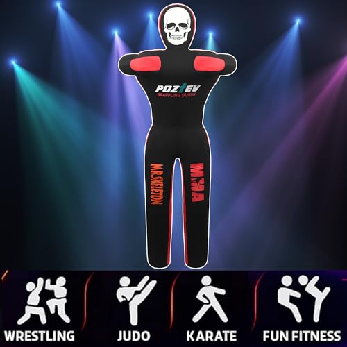 Adult Grappling Dummy – 6ft Unfilled Wrestling Dummy for MMA, Jiu Jitsu, and Martial Arts Training – Practice Punching Dummy – Full Size Adult Grappling Dummy for BJJ, Karate & Judo
