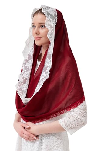 Leimandy Infinity Chapel Veil Hijab Scarf Head Wrap for Muslim V96 - color: Burgundy
