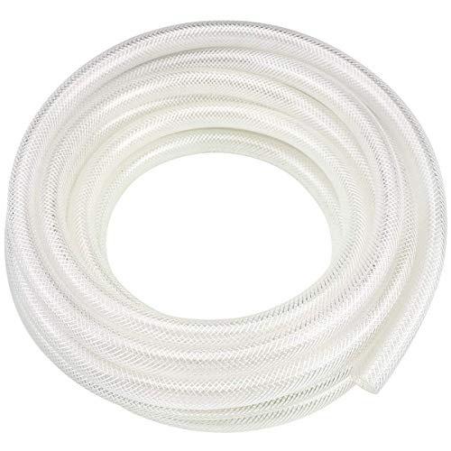 1-1/2" ID x 5 Ft High Pressure Braided Clear PVC Vinyl Tubing Flexible Vinyl Tube, Heavy Duty Reinforced Hose Tubing, BPA Free and Non Toxic - size: 5 Feet, style: 1-1/2" I.D.