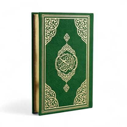 FURKAN The Noble Qur'an Arabic Large Size, Al Quran Al Karim, Islamic Gift, Gift for Men & Women, (6.7x9.5″) Thermo Leather Quran - Green - color: Green