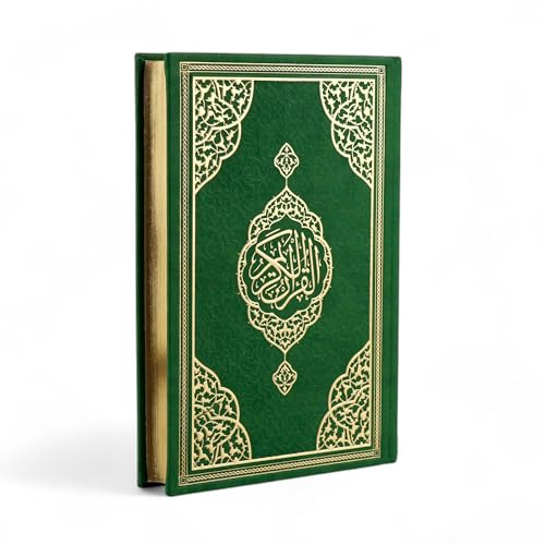 FURKAN The Noble Qur'an Arabic Large Size, Al Quran Al Karim, Islamic Gift, Gift for Men & Women, (6.7x9.5″) Thermo Leather Quran - Green - color: Green