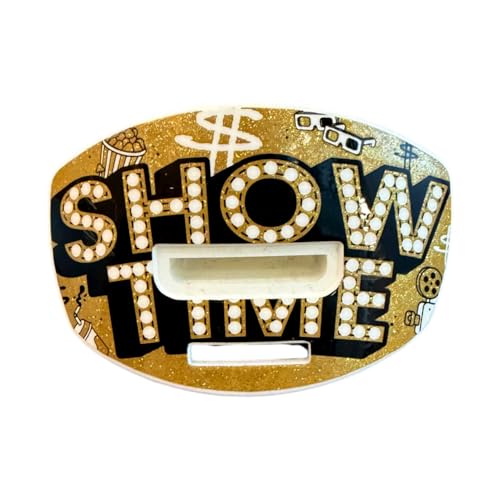 Battle Speed X Mouthguard with Interchangeable Thick Strap, for Football, Advanced Composite, BPA Free, Youth and Adult (Showtime) - color: Showtime
