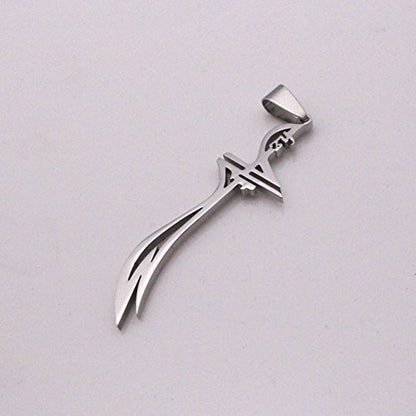 ZKDC Islam muslim HZ Zulfiqar Sword of Imam Ali stainless steel necklace 60 cm chain