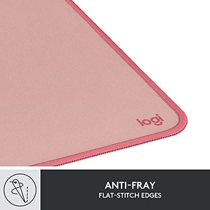 Logitech Desk Mat Studio Series Large Pad 30L x 70W cm - Darker Rose | Multifunctional large pad, extended mouse surface, office desk protector, anti-slip base, spill-resistant - color: Darker Rose