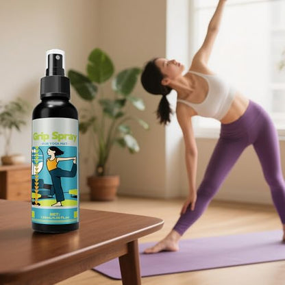 Yoga Mat Grip Spray – Slip-Resistant Anti-Slip Spray, Enhances Mat Traction, Quick-Dry Formula, Multi- Yoga Solution | Ideal For Weightlifting, Gymnastics, Rock Climbing, Home Gym, Training - color: 120ml