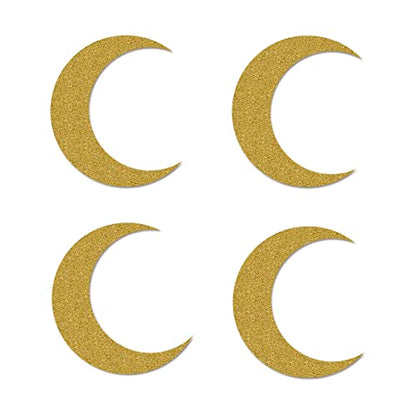 Moon Cut-outs, 12-Pack Table Topper Double-sided Birthday Baby Shower Party Decorations