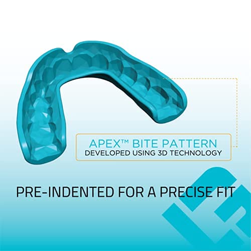 GuardLab APEX Mouthguard w/Case | Football, Basketball, Boxing, Wrestling, Soccer, Karate, Hockey, MMA | Adult & Youth | Pre-Indented for a Precise Fit (Yellow, Large) - color: Yellow, size: Large