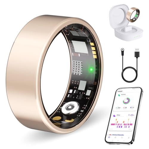 Smart Ring No Subscription, Health Tracker Ring for Women (Rose Gold, 9#) - color: Rose Gold, size: 9#