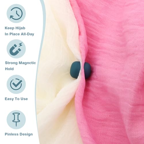 12 Pairs Hijab Magnets Strong Hijab Pins for Women - Round 5