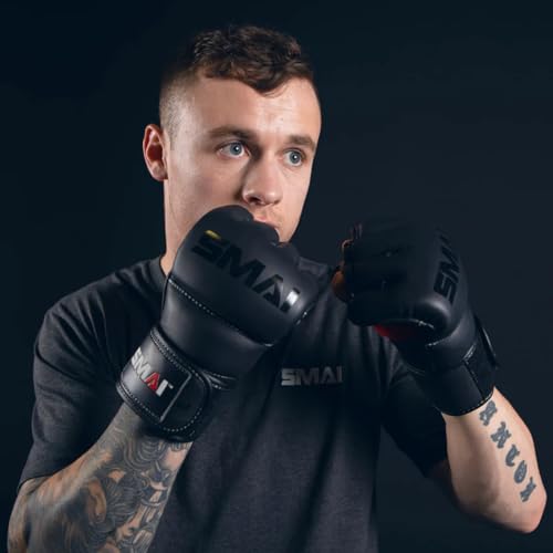 SMAI Elite85 Leather MMA Grappling Gloves - Competition Punching Mitts and MMA Gear for Men, Women and Youth - Made for Martial Arts Sparring, Punch Training and Bag Work. - size: X-Large