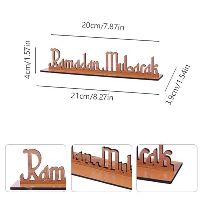 Ramadan Centerpieces Decorations,Eid Mubarak Table Decor,Happy Ramadan Kareem Signs,Detachable Tabletop Party Supplies