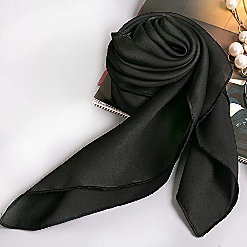 Glamorstar Satin Neck Scarf 6 Packs Square Handkerchief for Women - color: 6 Packs - Black
