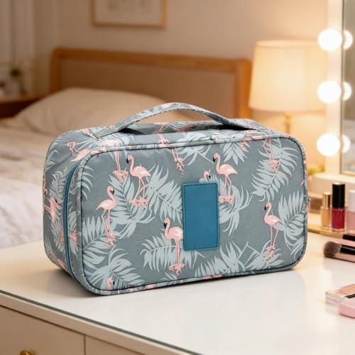 Travel Underwear Bra Packing Organizer Bag - Large Capacity Waterproof | Portable Multi-Functional Packing Bag for Underwear/Socks, Toiletries/Cosmetics, Clothes/Towels - color: Blue