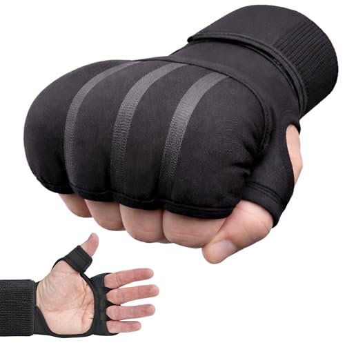 Premium Boxing Hand Wraps for Men & Women, Knuckle Guard Padding, Wrist Stabilizer, Upper Hand Shell & Thumb Shield - Proprietary Safety Technology Designed for Boxing, Muay Thai, MMA, Sparring S