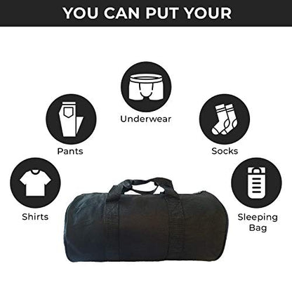 Impecgear Round Duffel Team Sports Equipment Bags, Travel Gym Fitness Bag. - color: Black