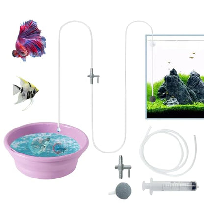 Drip Acclimation Kit for Shrimp and Fish, Slow Drip Aquarium | Adjustable 1-2 drops/sec reduces stress and osmotic shock for cherry shrimp, neocaridina, caridina, saltwater and freshwater - size: 1 SET