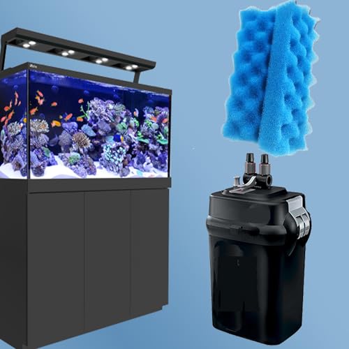 4 Pcs Blue Foam Max Filter Compatible with Fluval 206 207 306 307 Canister Filter Aquarium Bio Sponge Replacement - size: 4 PCS