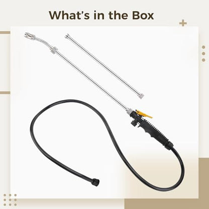 Adjustable Electric Sprayer Wand With Stainless Steel Extension And 3.6 Ft Hose For Various Backpack Sprayers