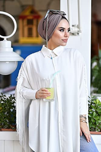 para life Knot Turbans for Women, Breathable Instant Turban|Standard Size Cotton|Pre-tied Scarf, Hijab Cap&Undercap - color: Dark Mink