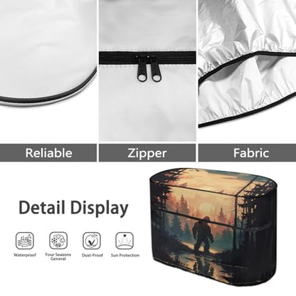 Sunset Bigfoot Double 20lb RV Propane Tank Cover for Travel Trailer Polyester Waterproof Cover Sun Protection Easy to Stall - color: Sunset Bigfoot, size: S(20LB)