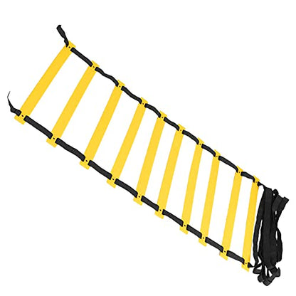 aqxreight Polypropylene Training Agility Speed Ladder Stairs Footwork for Soccer Fitness AccessoryBlack Rope Wear Resistant Strong Reduce Replacement Provide Material Quality