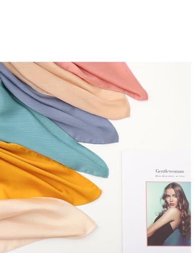 Satin Crepe Hijab Scarf for Women - color: Black