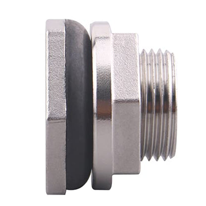 DERNORD 1/2" Female Bulkhead Water Tank Connector Stainless Steel Bulkhead Fittings Pack of 2 - size: 1/2 Inch, style: Pack of 2