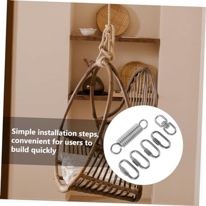 1Set Hammock Chair Spring Set Heavy Duty Metal Swing Springs for Hanging Chairs Porch Swings and Outdoor Use Suitable for Yoga Relaxation and More