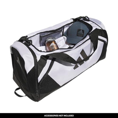 adidas Unisex Team Issue Sports Duffel Bag for Men and Women - color: White/Black/2