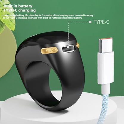 Smart Tasbih Zikr Rings, Interchangeable Tasbih Counter Rings, Adjustable Ring Finger Counter, APP Support Digital Counter Prayer Reminder Rings (Green) - color: Green