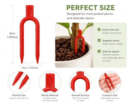 100pcs Plastic Gardening Plant pin Strawberry Support Clips Watermelon Fork Farming Securing Vines Fixing Clips Tool
