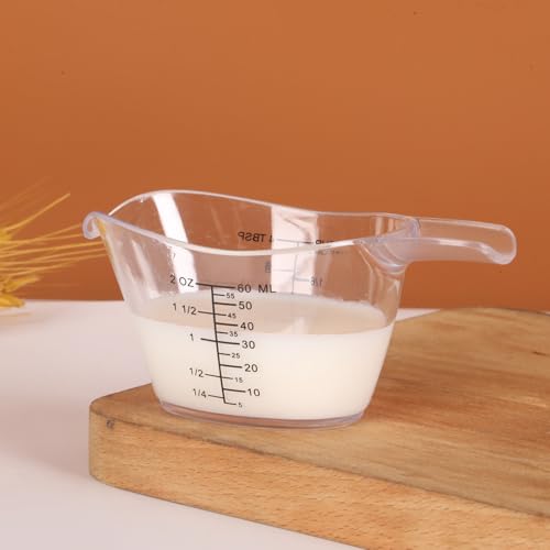 2 Oz Measuring Cup, 1/4 Cup Acrylic Measuring Cups, Clear