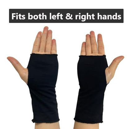 Wrist Sleeve Under Splint Hand Sock(4 Pack) Modal Stockinette Arm Protector Covers, Pre-Wrap Liner for Air Cast & Hand Brace - color: Short Version-black