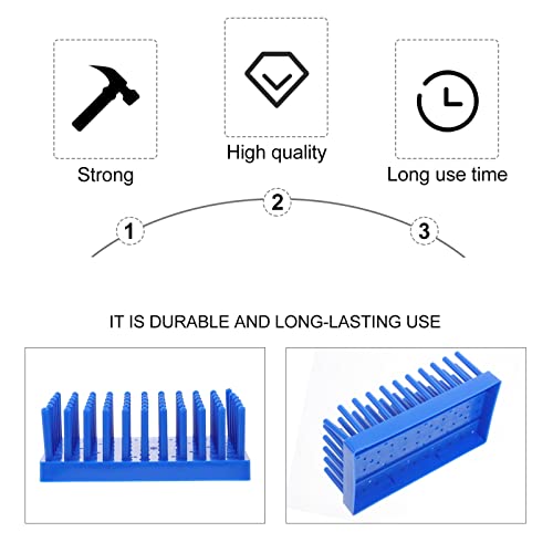 ULTECHNOVO 1pc Plastic Test Tube Stand Laboratory Test Tube Rack Drying Rack Blue Glass Plate Strong Lightweight Easy to Store