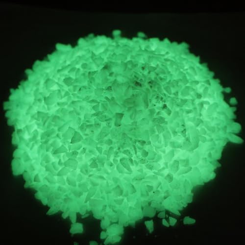 Glow in the Dark Gravel Stones,Aquarium Gravel,Aquarium Sand,Decorative Glow Gravel Rocks for Fairy Garden Fish Tank Succulents Pot Vase Filler Decor, 1 Pound (Yellow Green, 3-5mm) - color: Yellow Green, size: 3-5mm