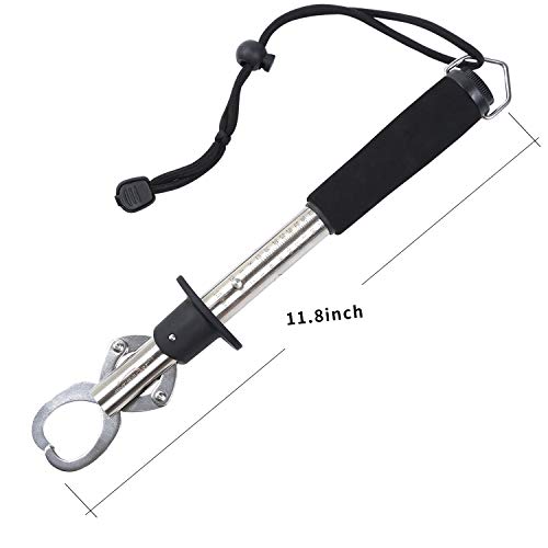 Fish Lip Gripper Fish Scales Professional Fish Holder Stainless Steel Fish Lip Grabber 40 Pound Fish Lip Grip Tool with Weight Scale