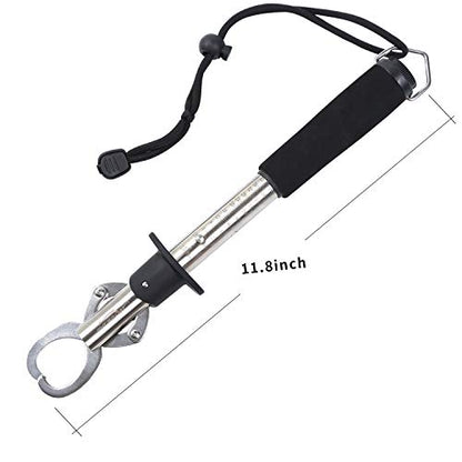 Fish Lip Gripper Fish Scales Professional Fish Holder Stainless Steel Fish Lip Grabber 40 Pound Fish Lip Grip Tool with Weight Scale