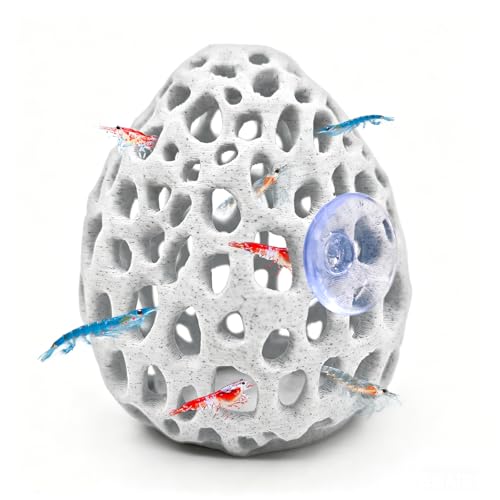 Obfuscate Shrimp Hides for Aquarium, Realistic Coral Rock Aquarium Decor | Shrimp Cave with Suction Cup, Non-Toxic PETG,Shrimp Tank Accessories,Fish Tank Hideout for Small Fish, Shrimp,Guppies, Betta