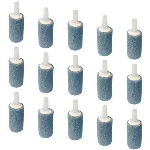 15 Pack Aquarium Air Stones - Air Pump Accessories of 1 Inch Cylinder Fish Tank Air Stone Aerator Bubble Diffuser for Nano Air Pumps Fish Tanks and Small Buckets - size: 1" 15 PCS