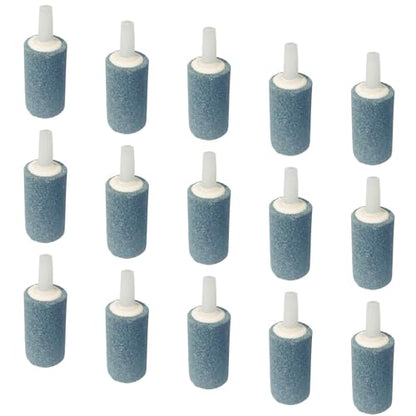 15 Pack Aquarium Air Stones - Air Pump Accessories of 1 Inch Cylinder Fish Tank Air Stone Aerator Bubble Diffuser for Nano Air Pumps Fish Tanks and Small Buckets - size: 1" 15 PCS