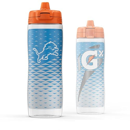 Gatorade Gx NFL Non-Slip Squeeze Bottles, 30 fl oz, Gx Hydration System - color: Detroit Lions