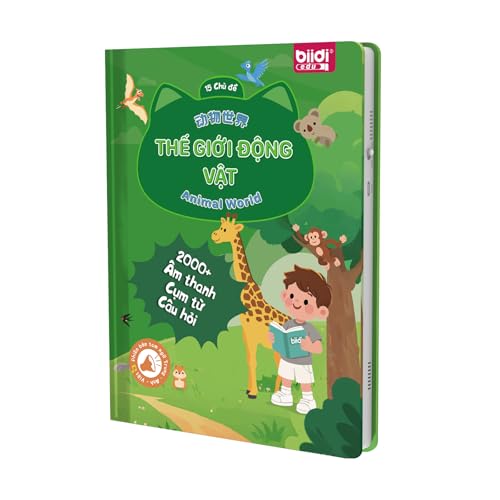 Trilingual Chinese English Vietnamese Interactive Talking Sound Book Toy 3+ - color: Animal World-(en+vn+cn)