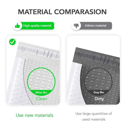 Fuxury Bubble Mailers 8.5x12 Inch 25 Pack White Padded Envelopes 8.5x11 Usable Size Self Seal Waterproof Bubble Envelopes for Shipping, Small Business, Jewelry & Clothing #2 - color: White, size: 8.5x12" 25PC
