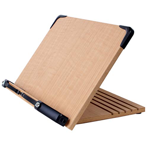 BS1500 11.8x8.5 Portable Adjustable Foldable Bookstand Holder for Reading Hands Free Large Thick Heavy Textbooks Cookbooks Tablets - size: Standard 11.8"x8.5"