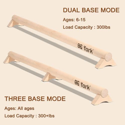 86 York 40-Inch Beech Wood Balance Beam for Home - Improve Balance, Flexibility, and Foot Strength for All Ages, Perfect for Plantar Fasciitis Relief and Physical Therapy