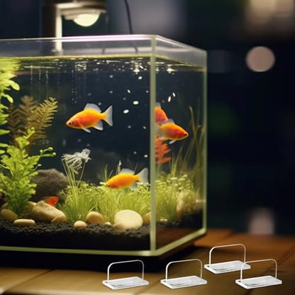 VANZACK 4pcs Acrylic Fish Tank Lid Handles Easy to Install Aquarium Cover Holders Water Changes and Maintenance Compatible Tanks