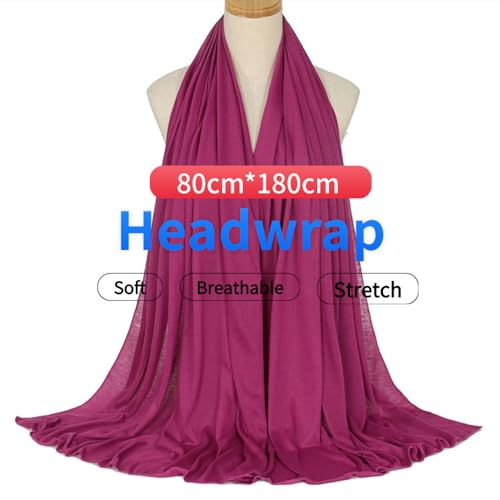 Harewom Head Wraps for Black Women, 71" Long Soft African Turban Hair Scarf - color: 1 Pcs- Fuchsia