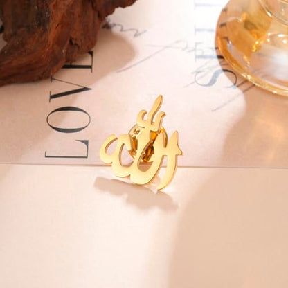 Dreamtimes Islamic Allah Ayatul Kursi Stainless Steel Brooch Pin for Men- Elegant Hijab Pin Muslim Women Jewelry Durable Quran Pendant for Prayer Gift for Eid & Ramadan - color: Gold-3