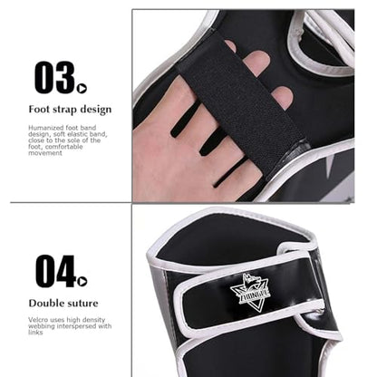 Pro MMA Shin Guards 12mm High-Density Foam, Adjustable Strap & Full Instep Protection for Muay Thai/Kickboxing - size: Small